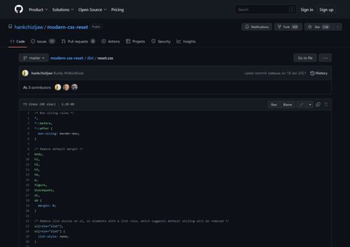 A Modern CSS Reset（モダンCSSリセット） – GitHub とは | ウェブクマさん！