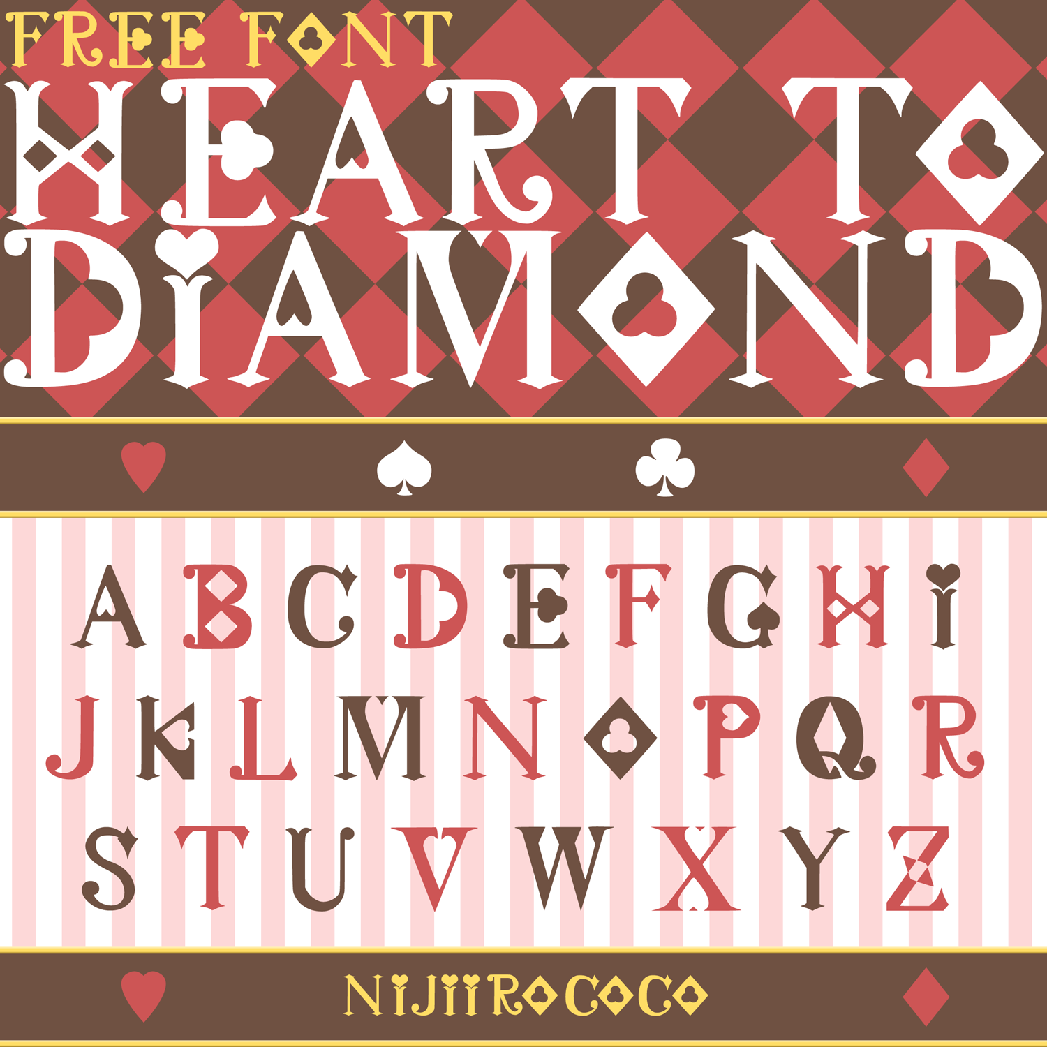 HEART to DIAMOND font(ハートトゥダイヤモンドフォント)参考イメージ01